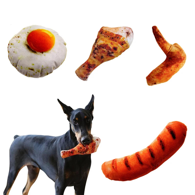 MeatyBites Plush Dog Toy